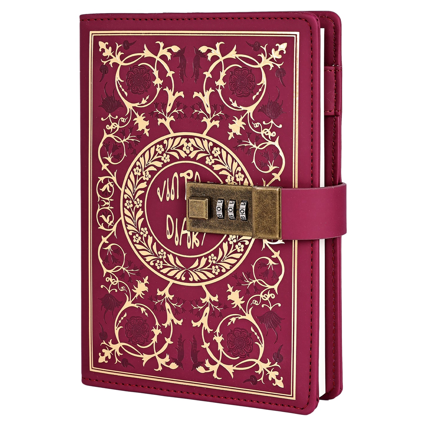 TIEFOSSI Locked Diary for Women, Vintage Flower Journal with Combination Lock B6 Writing Secret Notebook for Girls,  Refillable Ruled Lined Paper - tiefossi